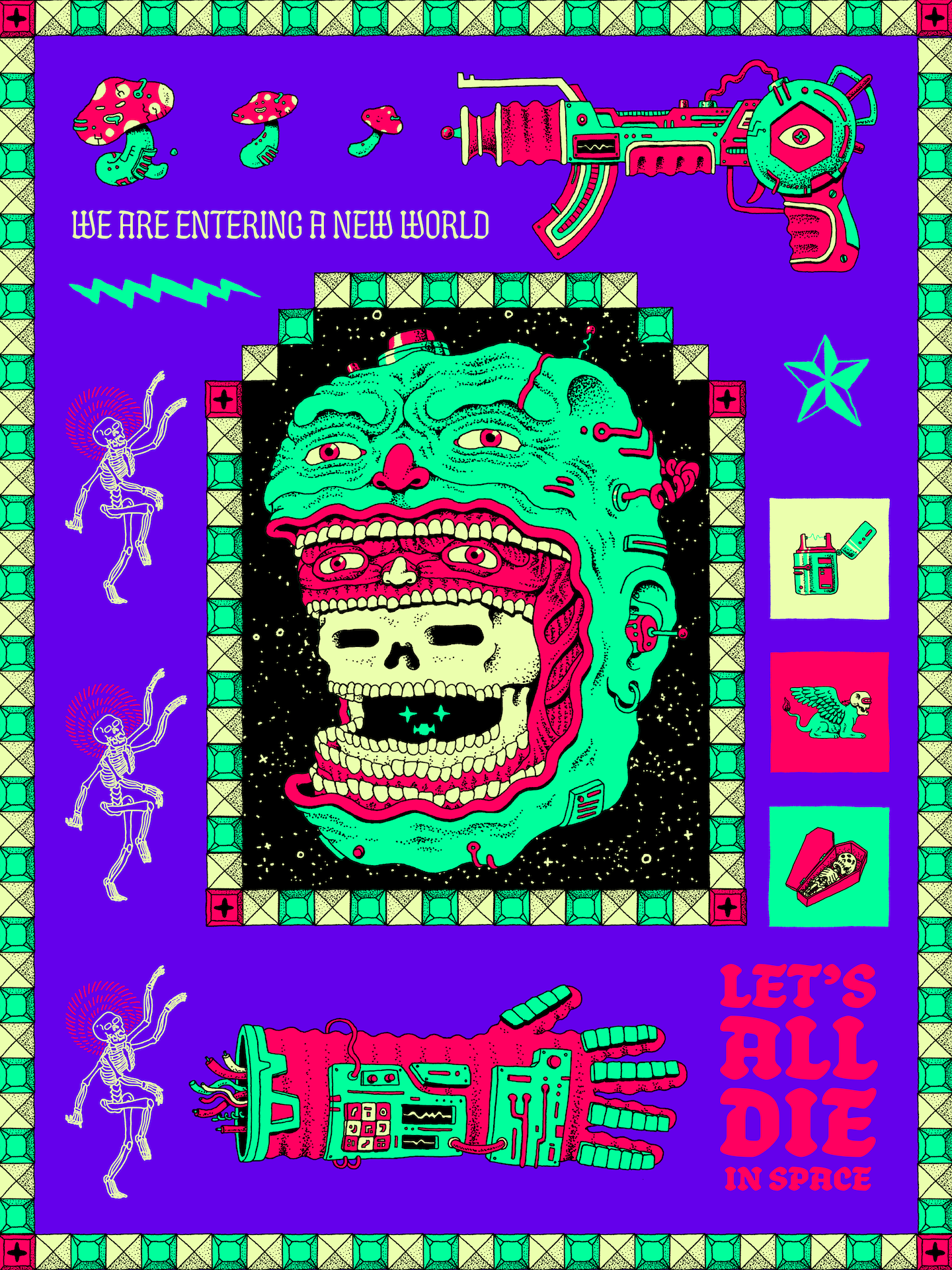 Let's All Die in Space - Personal Illustration, 2025