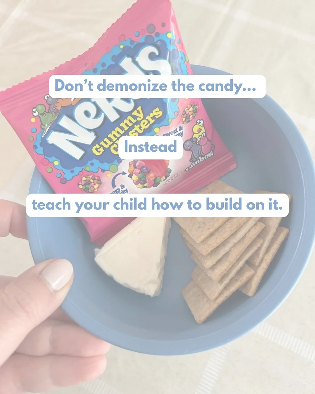 We all know kids love candy (mine included 🙋🏻&zwj;♀️). Instead of making it off-limits or labeling it as &ldquo;bad,&rdquo; we can teach them how to add to it.

Yes, your child can absolutely enjoy chocolate and you can also show them how to pair i