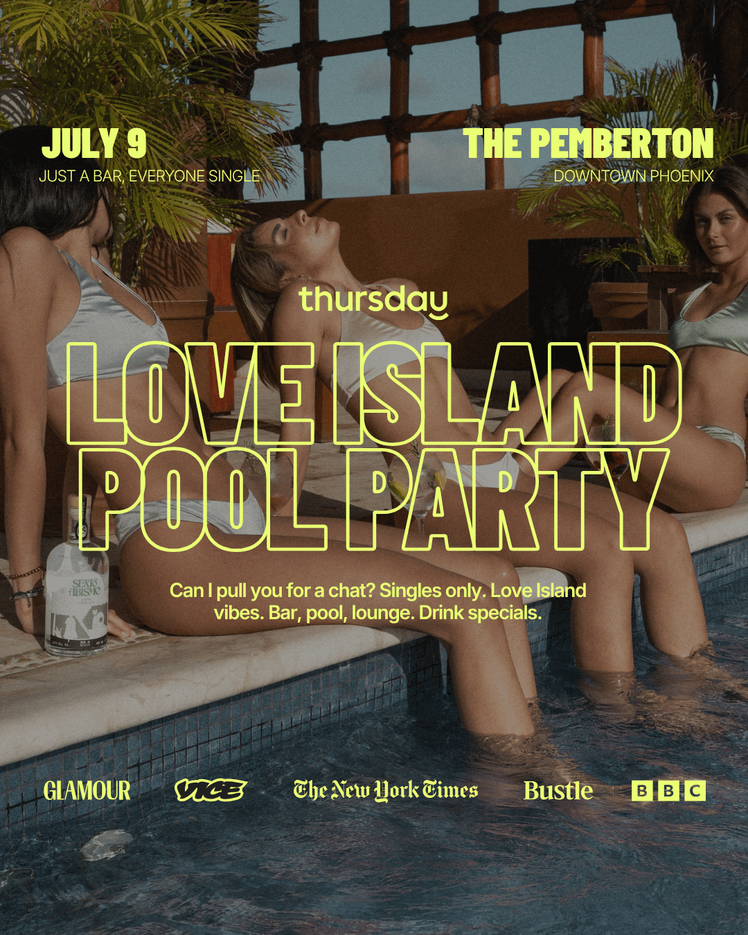 Thursday Singles Presents: Pool Party, Love Island Edition