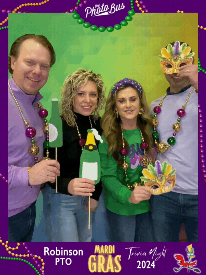 Boomerang Photo Booth With Custom Overlay Mardi Gras Trivia Night.gif
