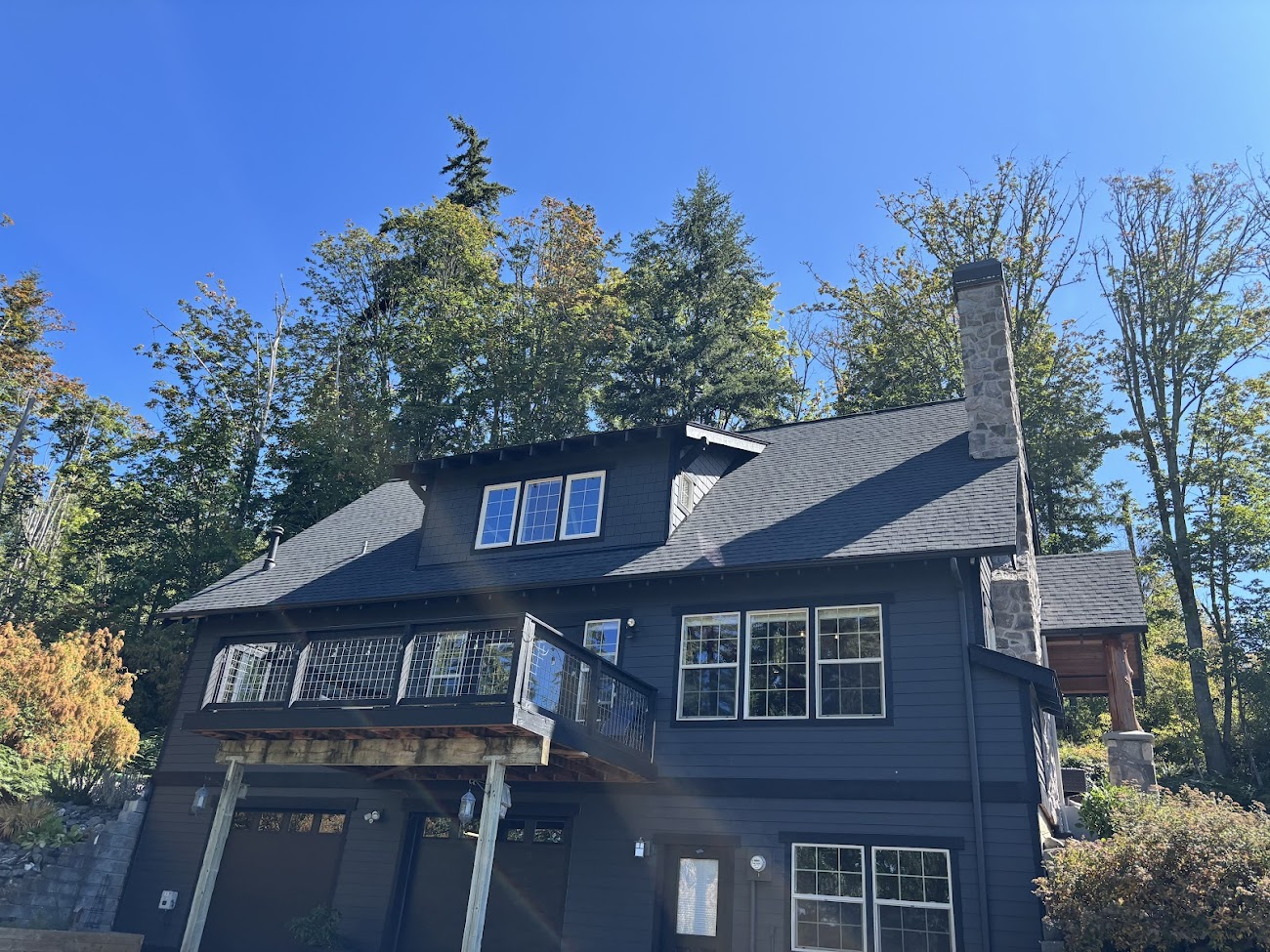Dark-sided home with a new Topside roof