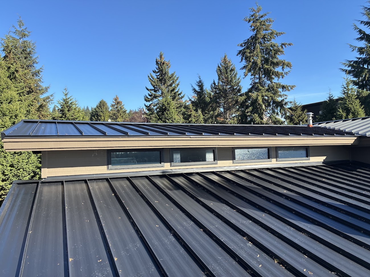 Metal roof installed by Topside