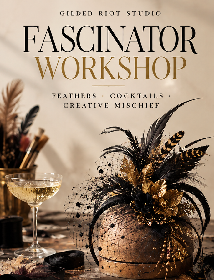 A Gilded Riot Studio Holiday Fascinator Workshop
