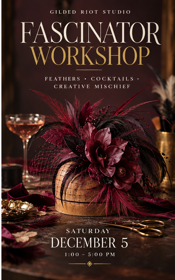 A Gilded Riot Studio Holiday Fascinator Workshop