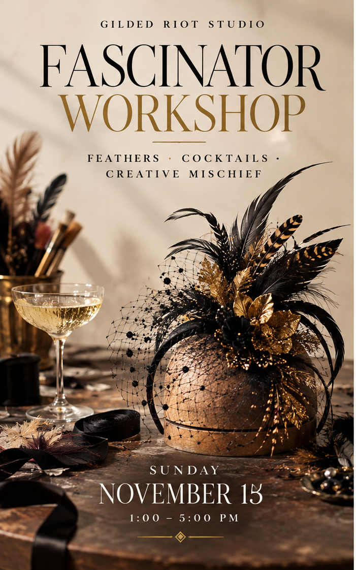 A Gilded Riot Studio Holiday Fascinator Workshop