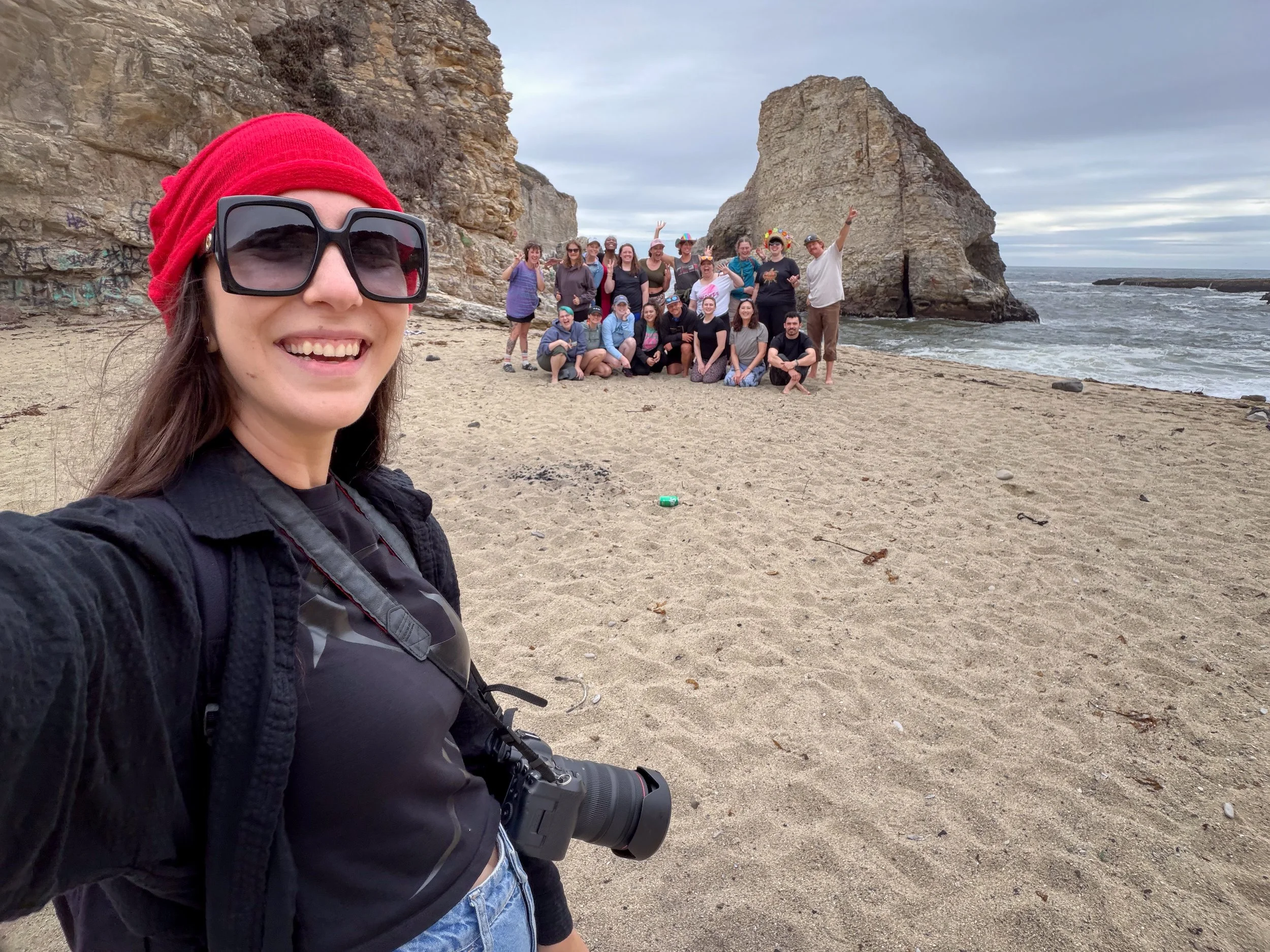 Anna Meshcheri volunteering as a photographer with First Descents