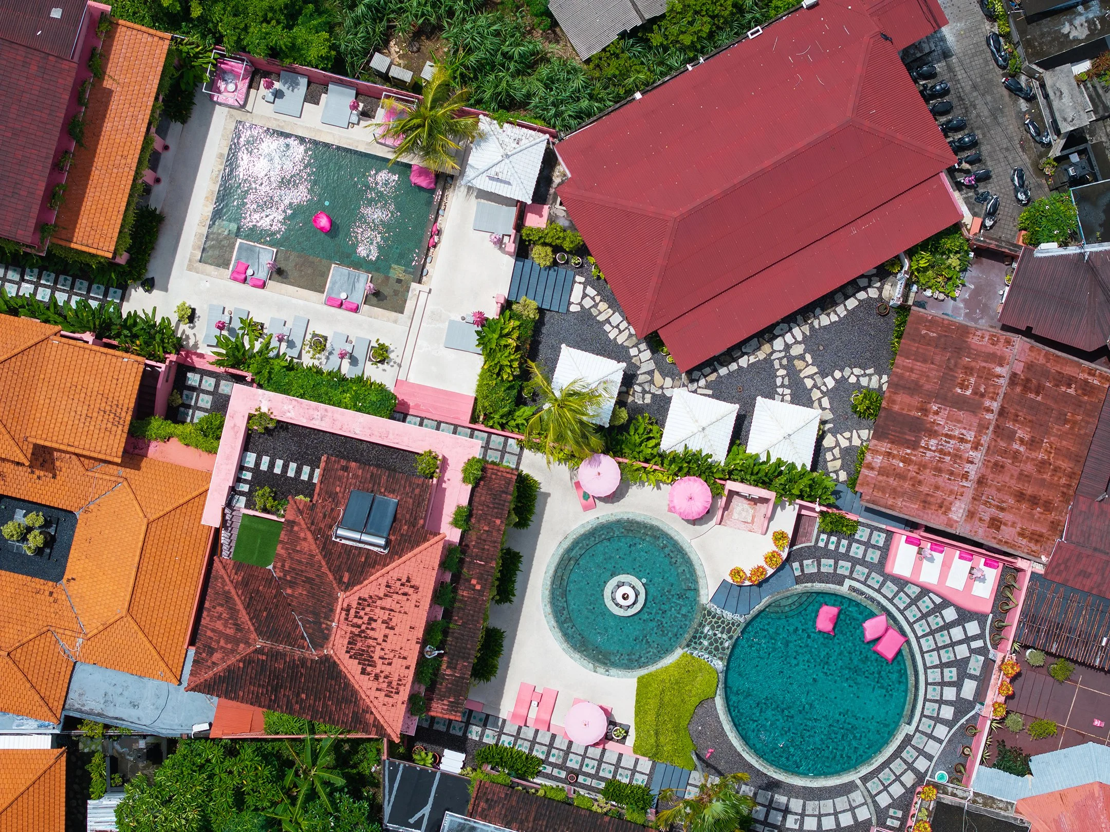 Luxury hotel in Bali photographed by a professional hospitality and travel photographer. New York–based hotel photographer available worldwide for bookings. Drone footage