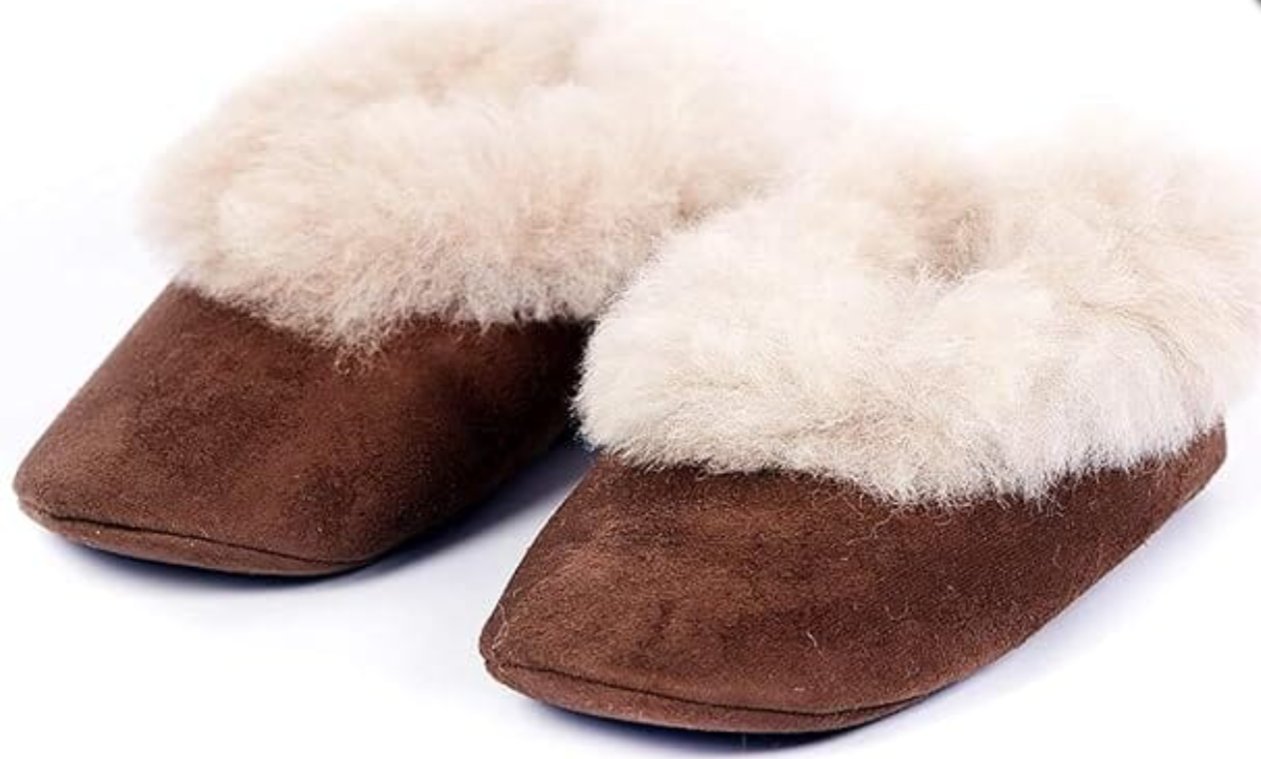 Slippers (suede exterior & alpaca lining) 