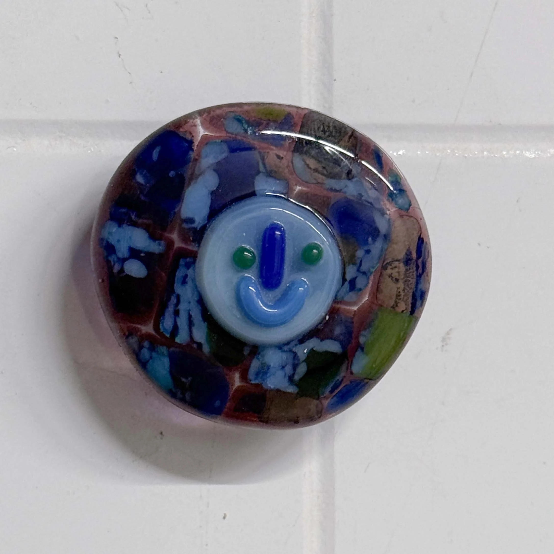 Blue Monet Smiley Magnet