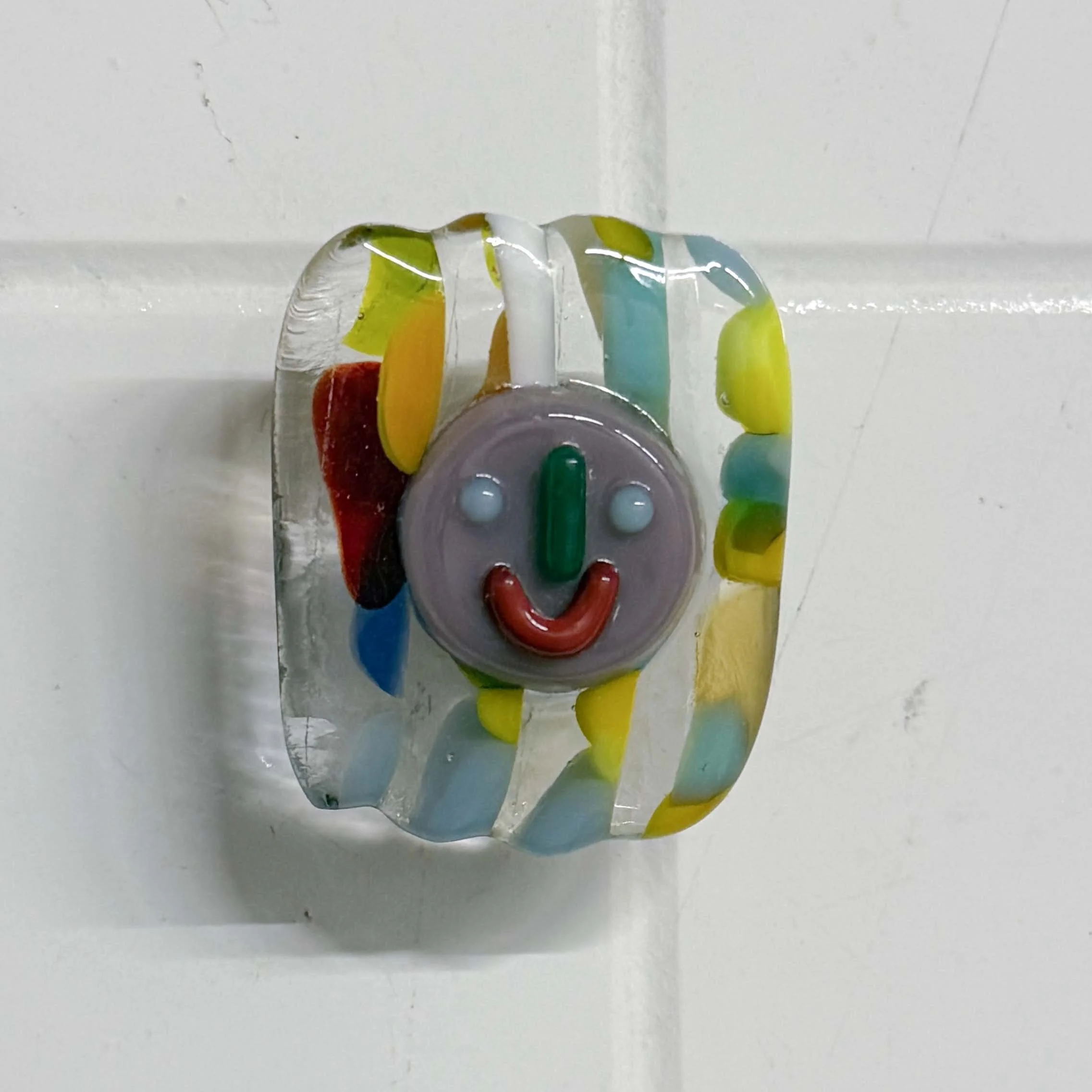 Lilac Confetti Smiley Magnet