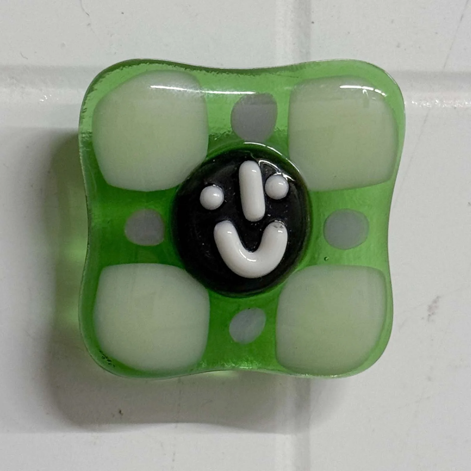 White Jello Smiley Magnet