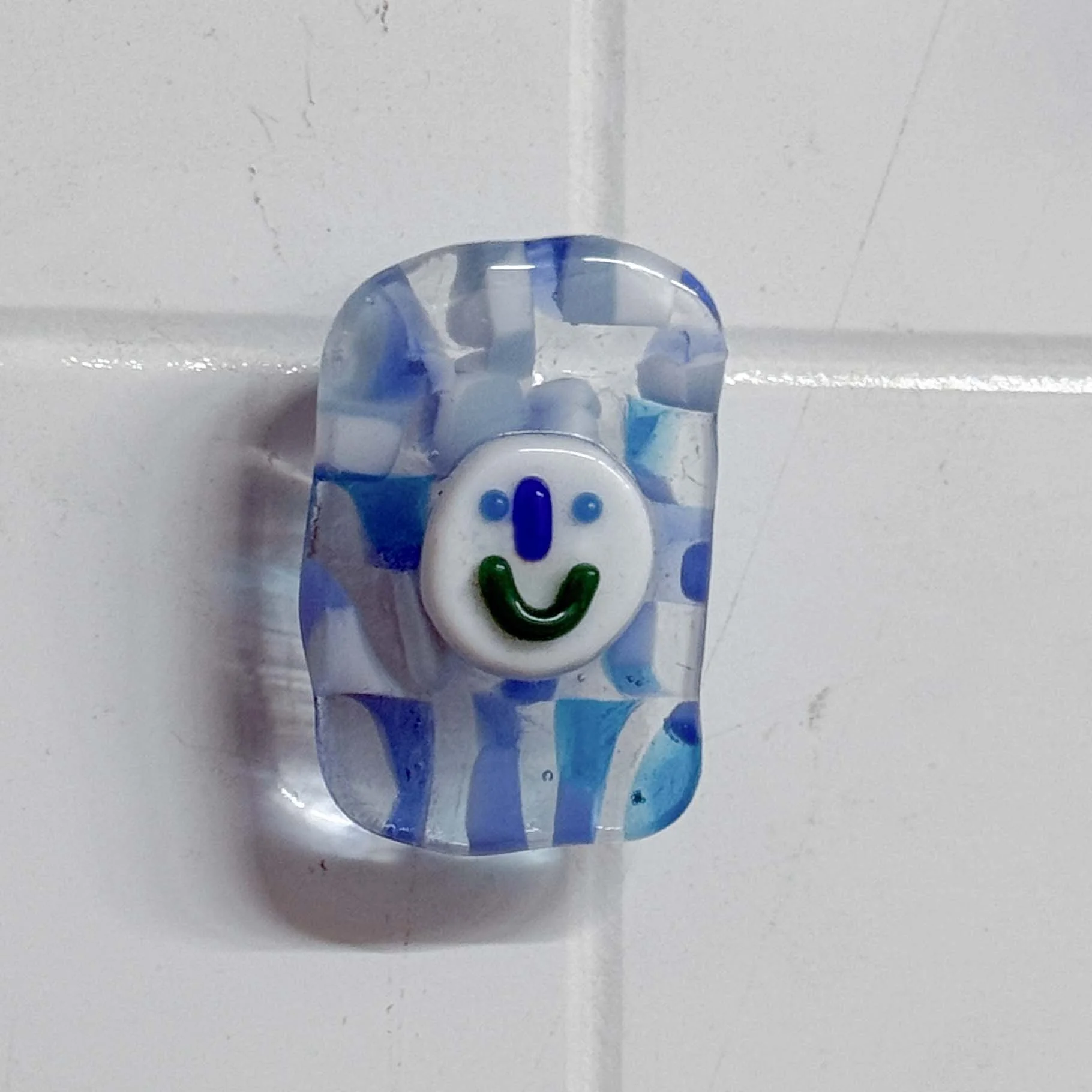 True Blue Snowman Smiley Magnet