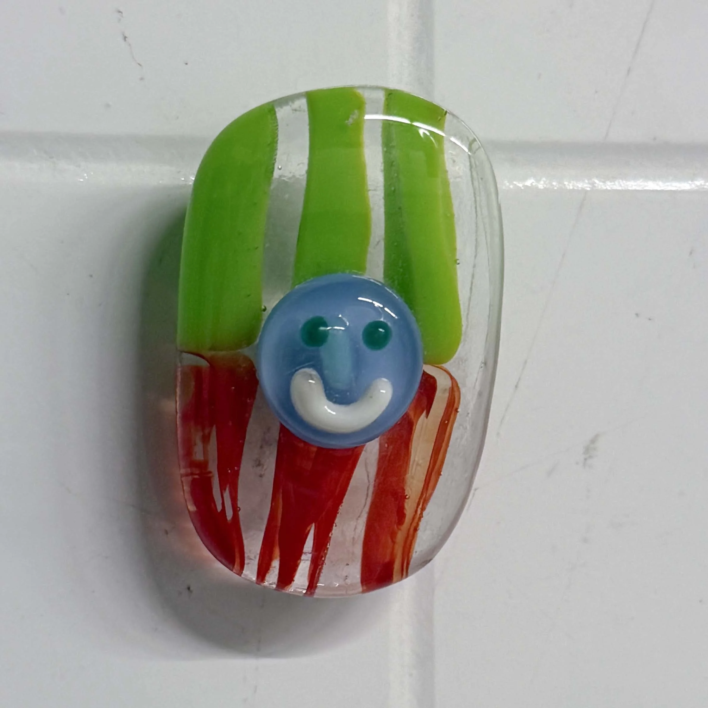 Stoplight Blues Smiley Magnet