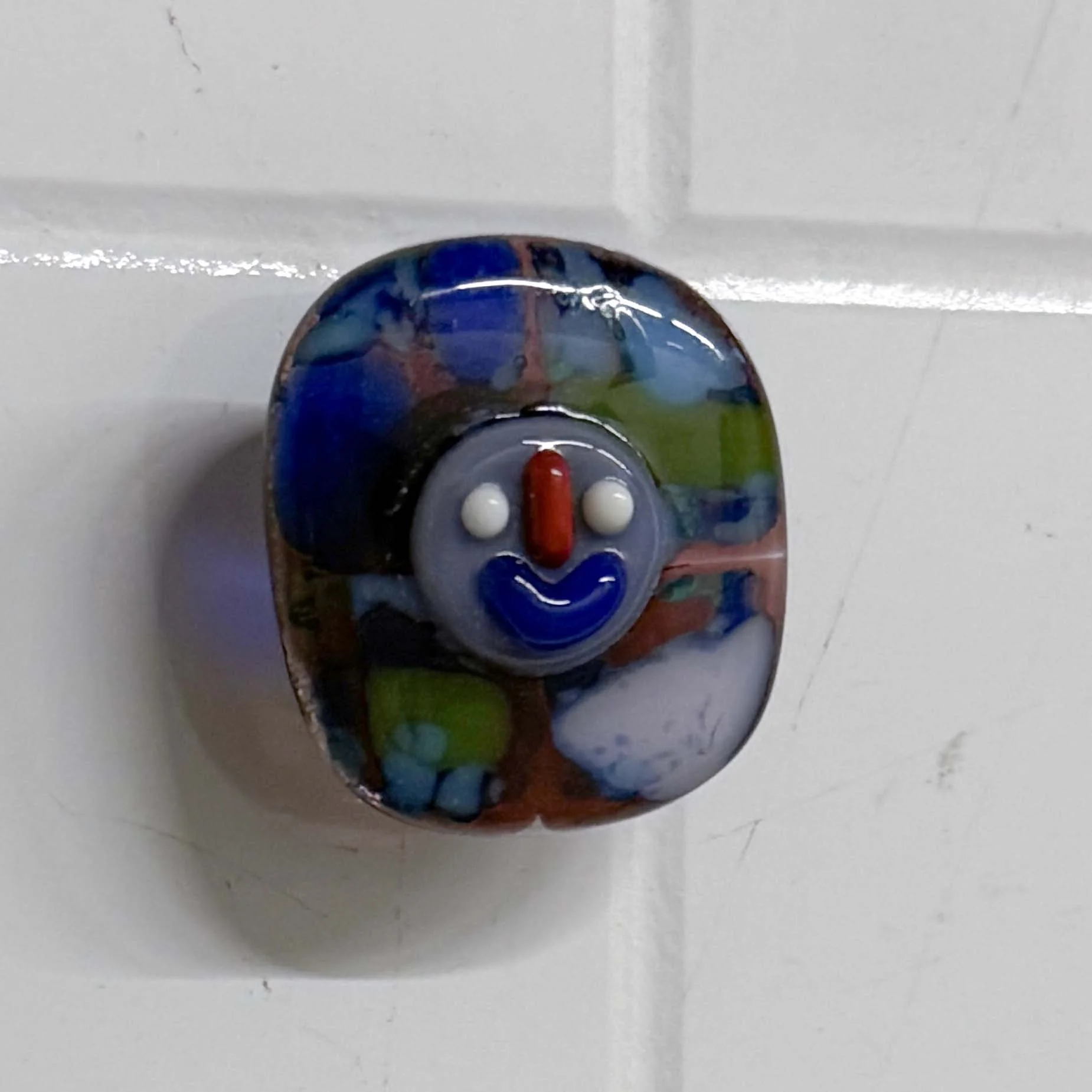 Red Button Smiley Magnet