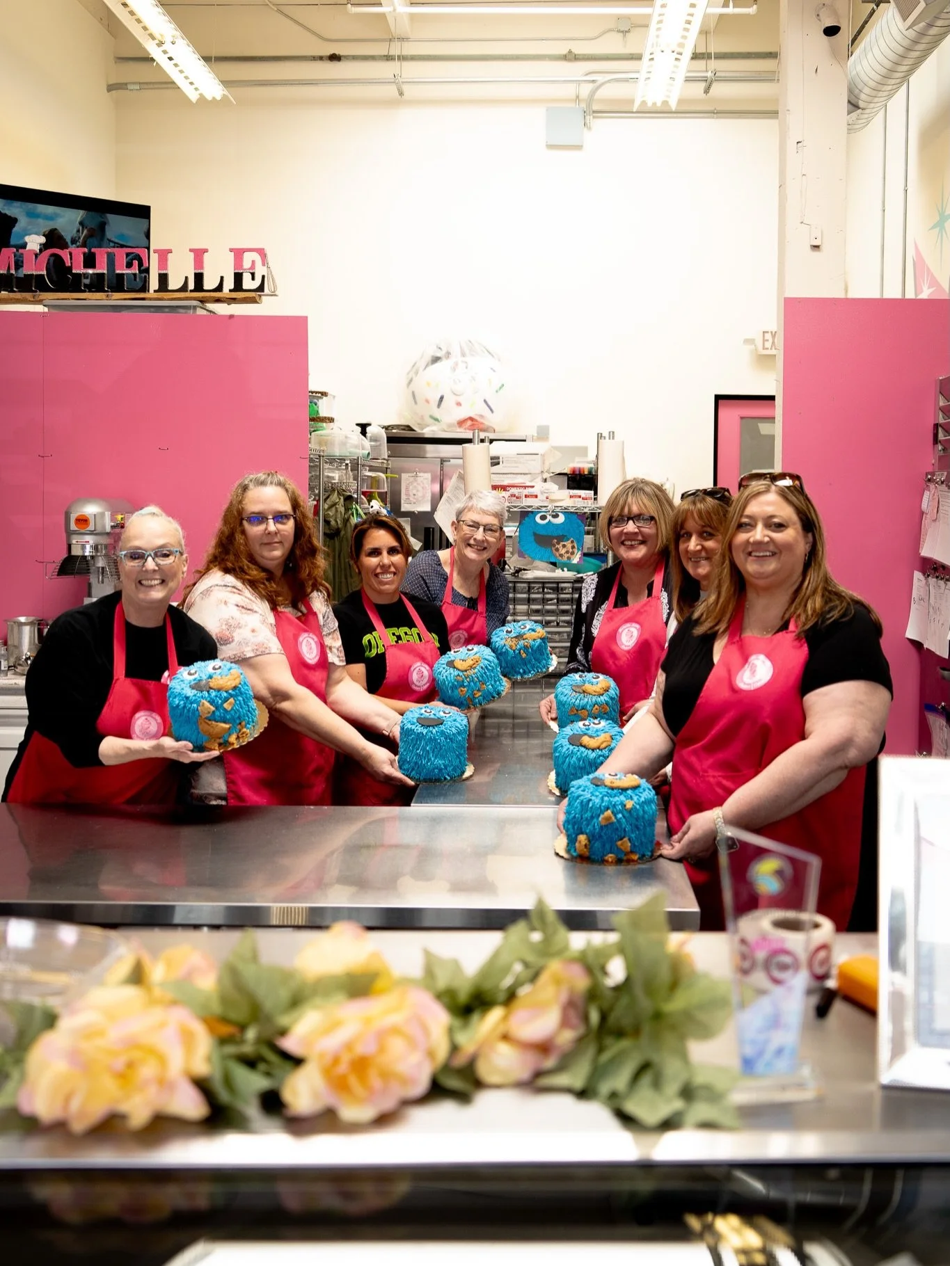 We stopped by @michelleashleycustomcakes Cakes last week while she was wrapping up one of her awesome classes on how to make a Cookie Monster cake &mdash; and the results were incredible. 🍪💙🎂

If you haven&rsquo;t checked them out yet, make sure t