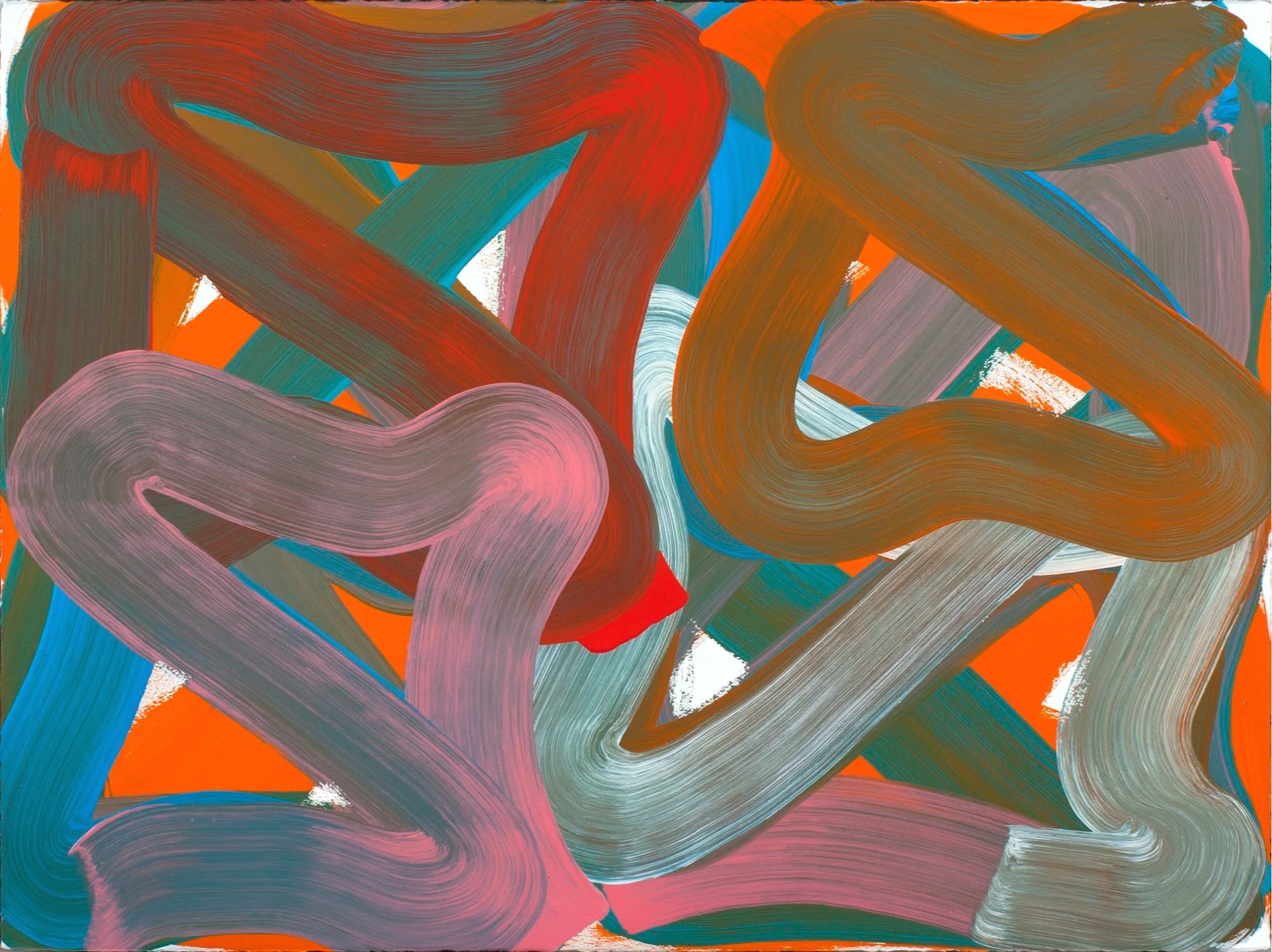 Wiggle no. 3, 2023. Oil/paper — 57 x 76.2 cm / 22-1/2 x 30 in 