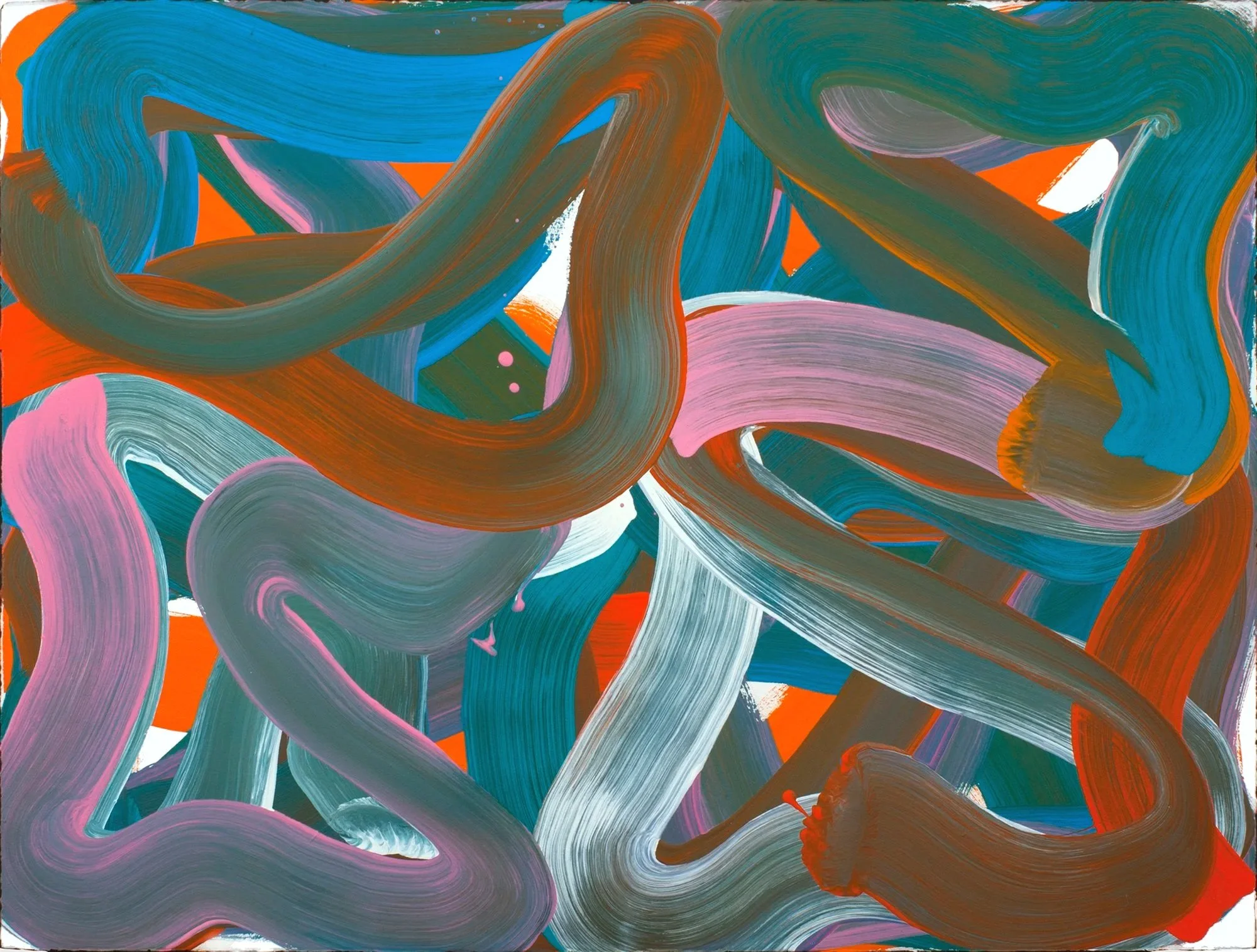 Wiggle no. 7, 2023. Oil/paper — 57 x 76.2 cm / 22-1/2 x 30 in