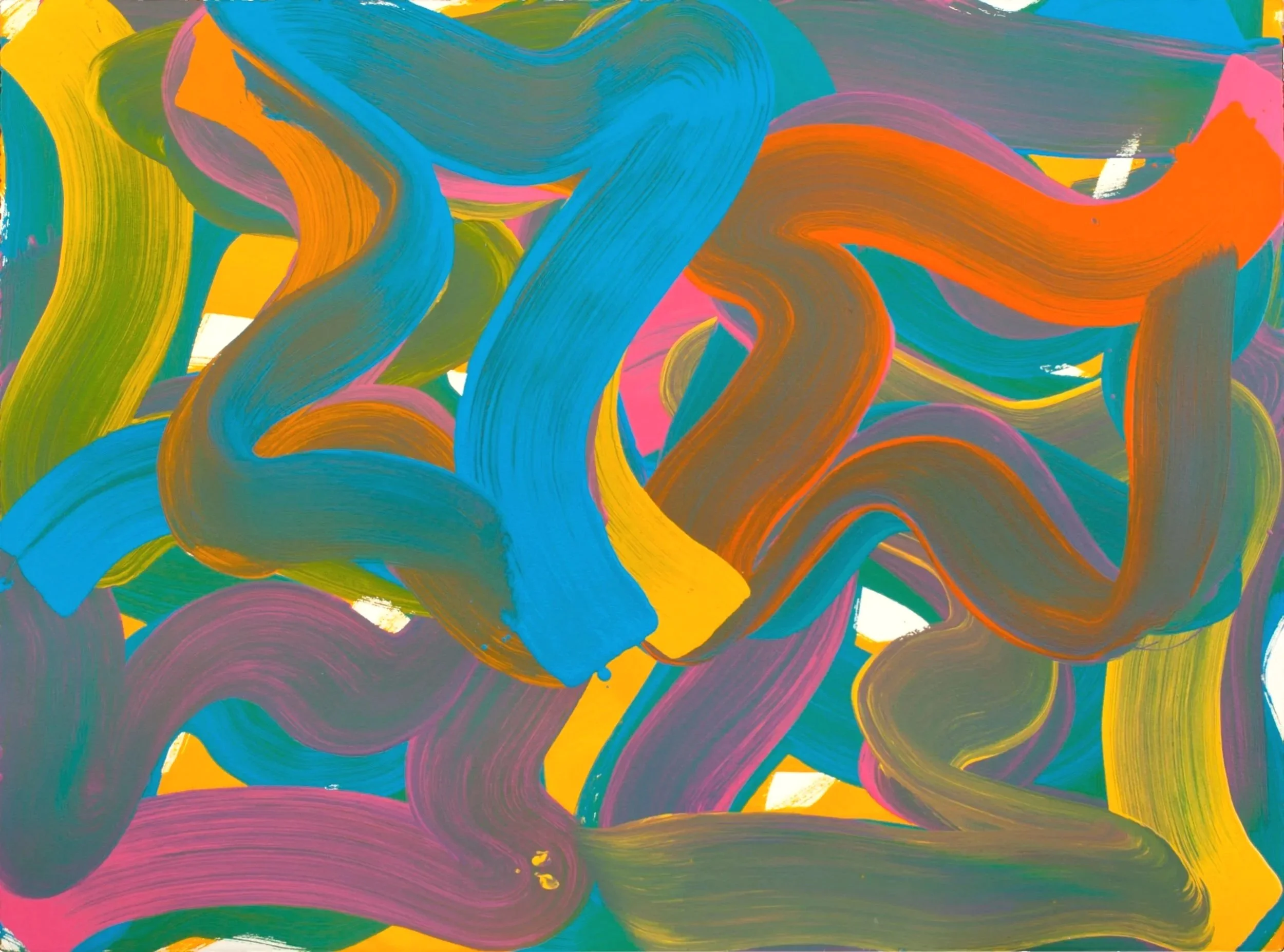 Wiggle no. 26, 2023. Oil/paper — 56.25 x 76.2 cm / 22-1/4 x 30 in