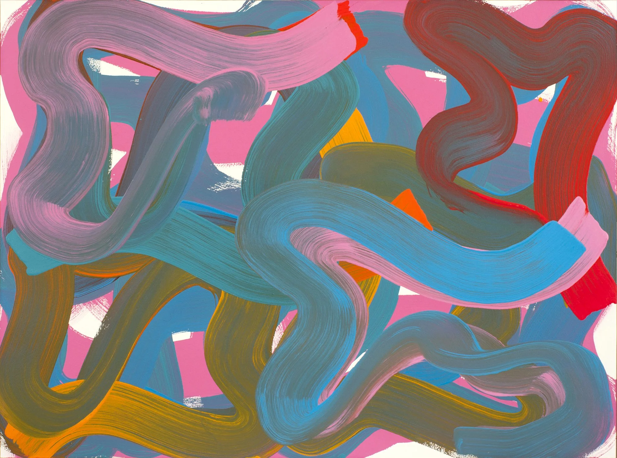 Wiggle no. 23, 2023. Oil/paper — 56.5 x 76.2 cm / 22-1/4 x 30 in