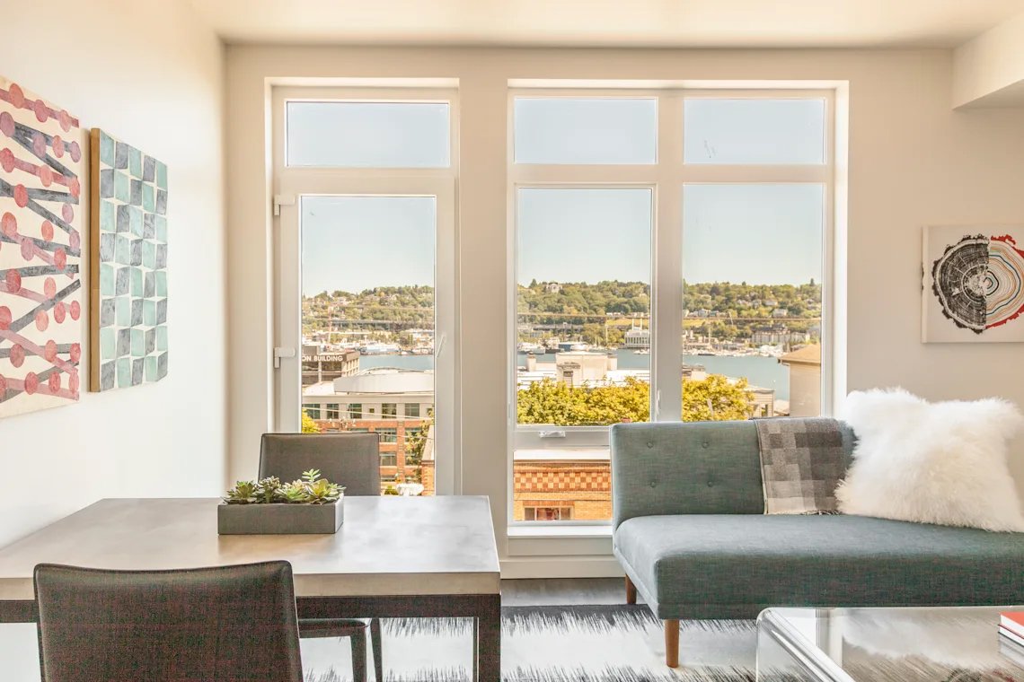 Floor-to-ceiling windows to maximize natural light