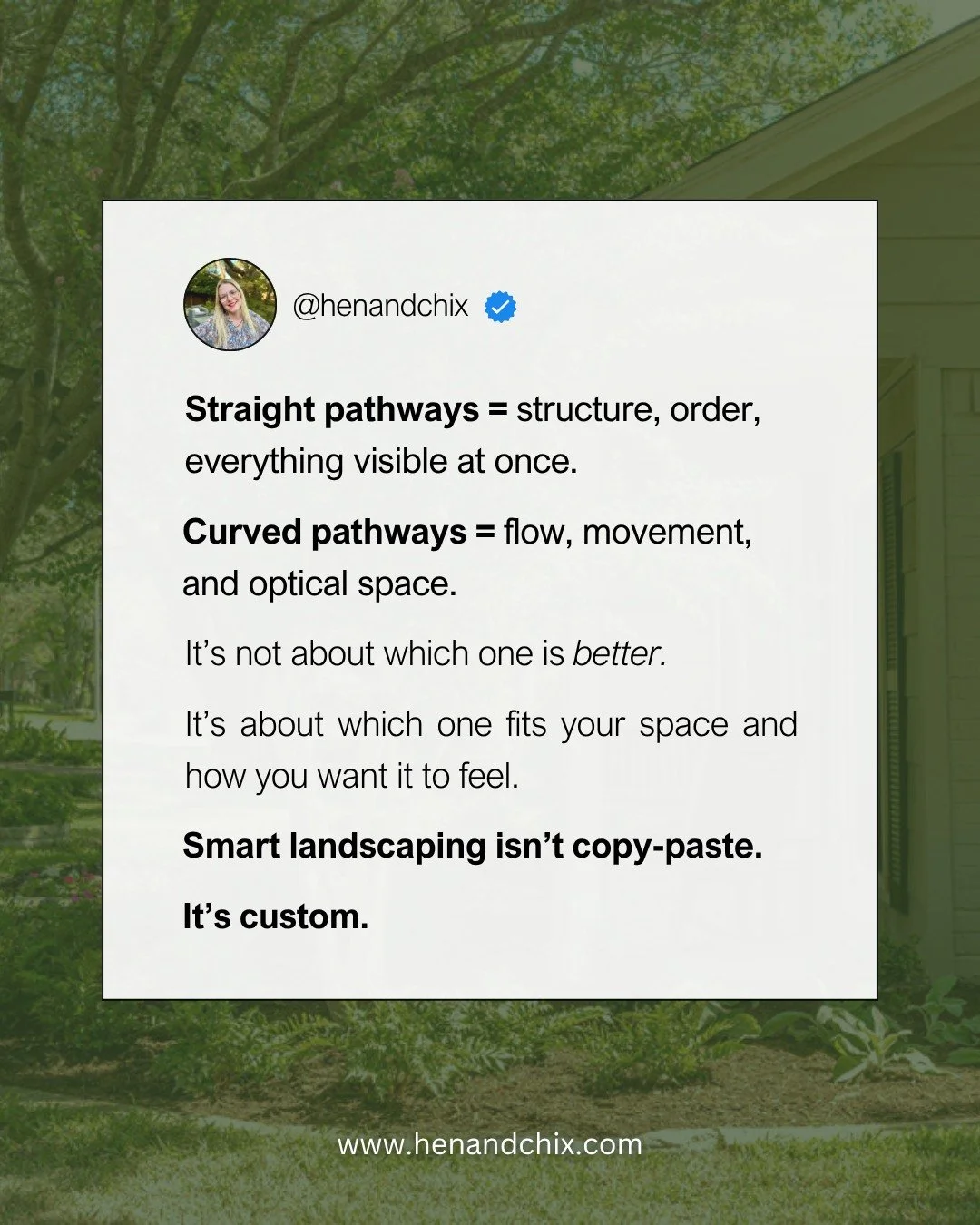 Straight pathways aren&rsquo;t wrong.
Curved ones aren&rsquo;t magic.

They just do different things.

Straight pathways create structure.
They make a yard feel clean, direct, and organized.

Curved pathways? They guide the eye.
They soften the layou