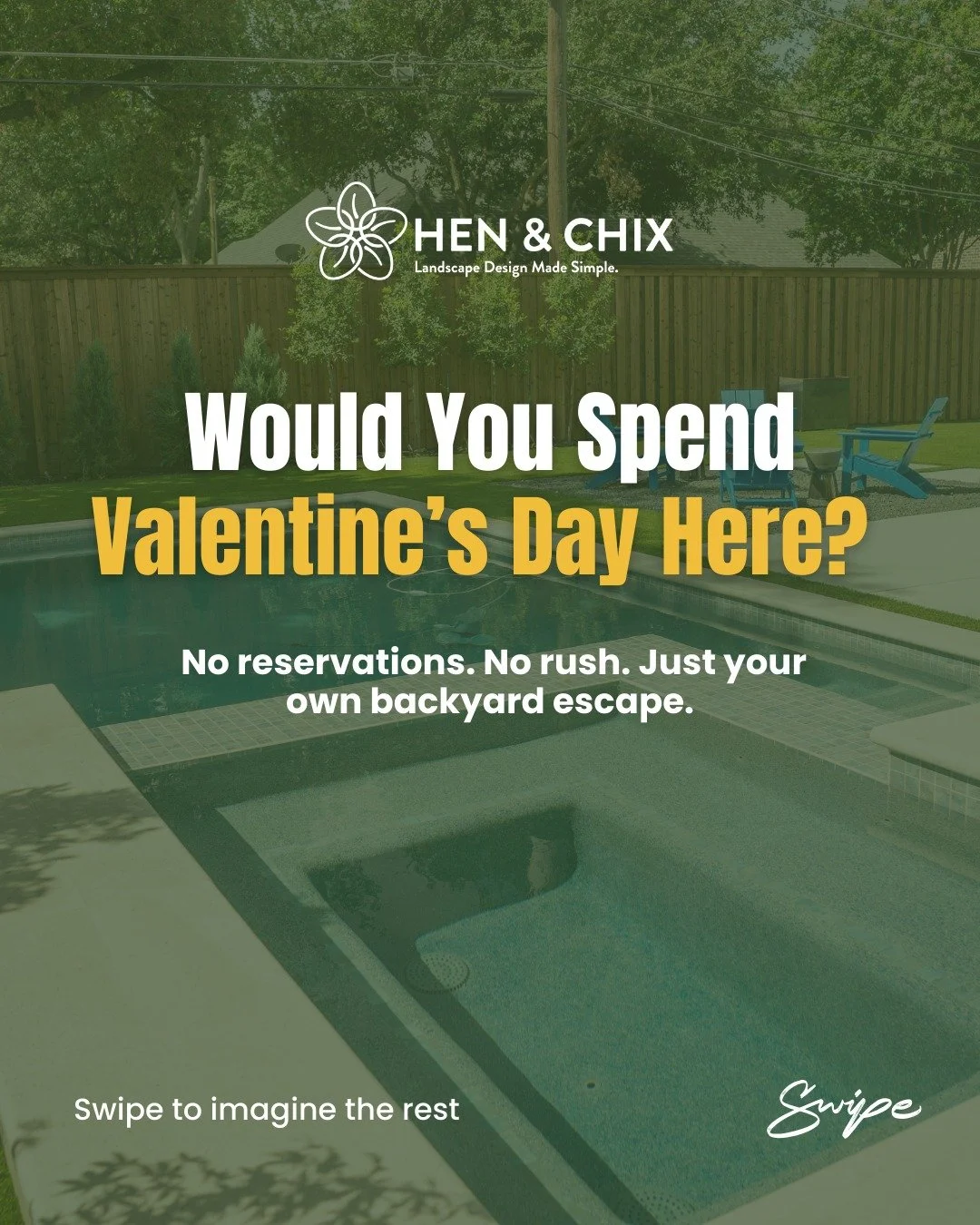 Be honest&hellip; wouldn&rsquo;t you rather spend Valentine&rsquo;s Day here?

No crowded restaurants.
No rushed reservations.
No noise you didn&rsquo;t choose.

Just a backyard designed for slow mornings, warm afternoons, and evenings that stretch a
