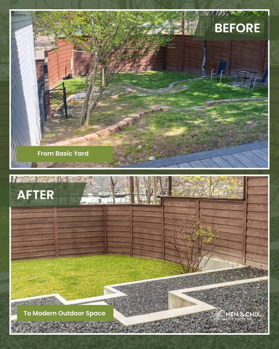 This space started as a simple yard with little structure.

With thoughtful landscape design, we created defined beds, modern edging, and a clean layout that feels intentional and easy to maintain.

A well-designed landscape doesn&rsquo;t just look b