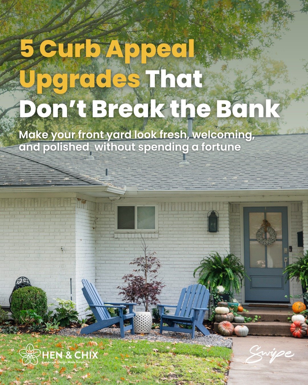 Curb appeal doesn&rsquo;t have to mean a total overhaul.

Sometimes, just a few intentional changes can completely transform the way your home looks (and feels!) from the street.

Swipe through for 5 simple upgrades that make a huge difference even i