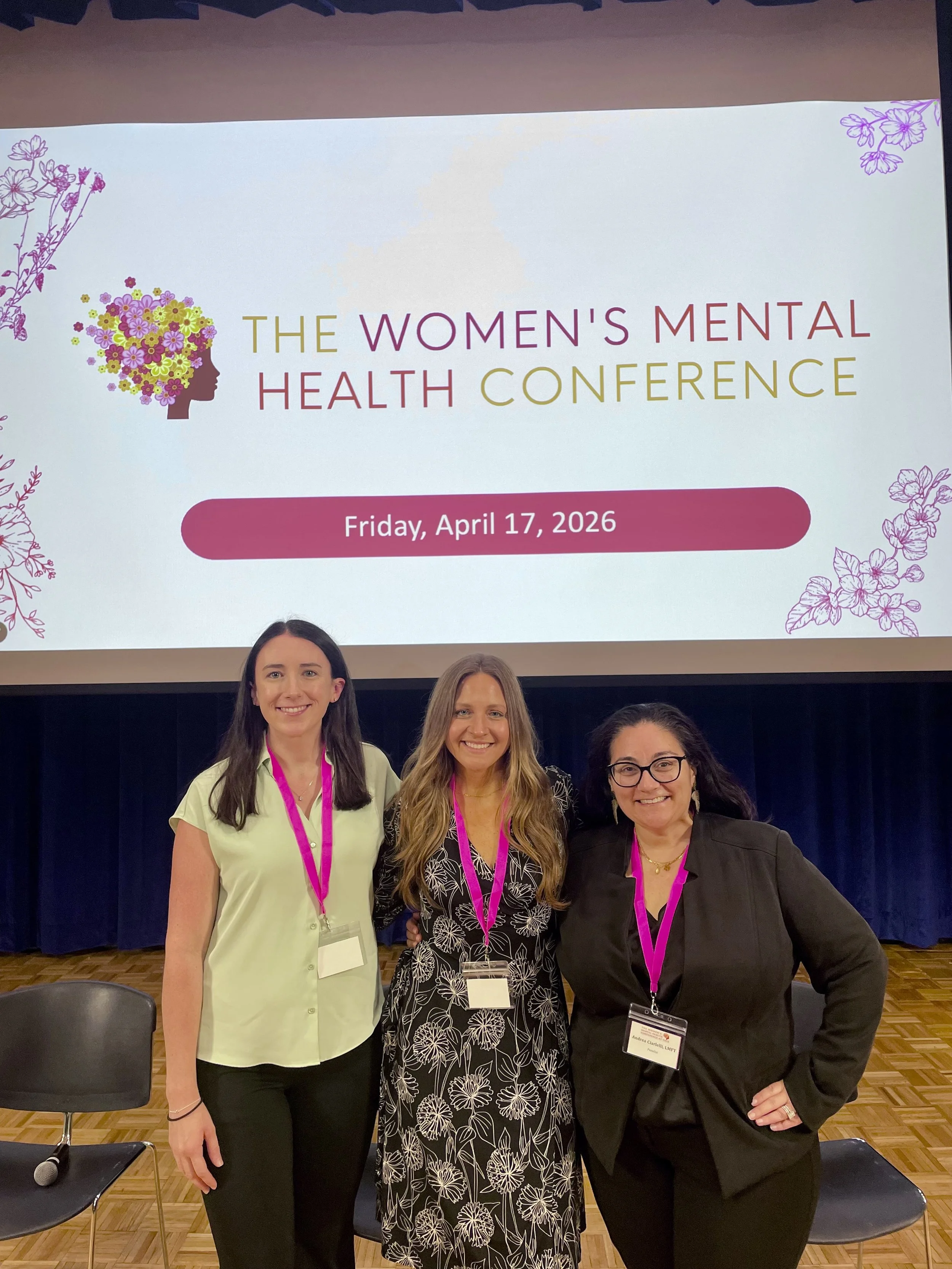 Briana Rogers, LPC, LMHC speaking at the Women's Mental Health Conference at Yale School of Medicine on April 17, 2026.