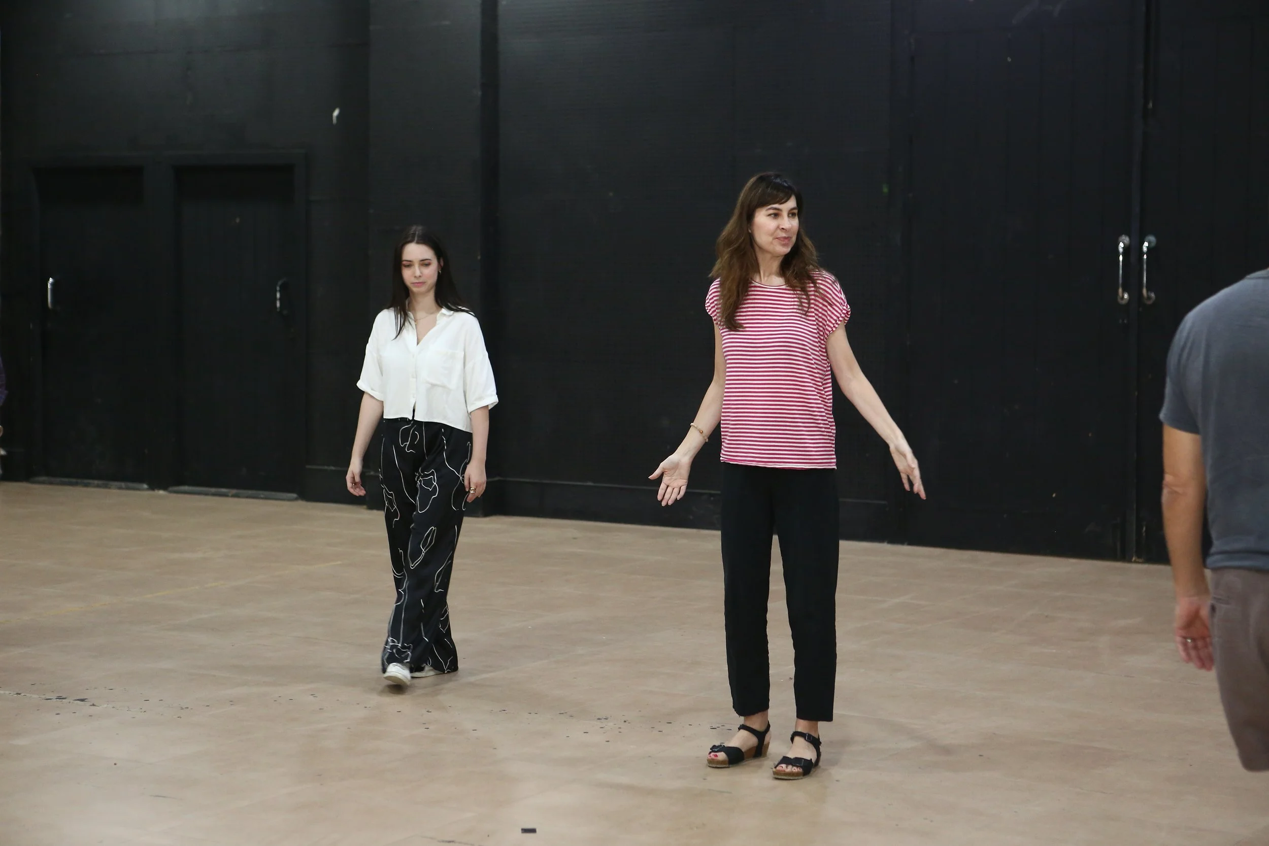 Hannah DiBella and Bonnie J. Evans host an acting workshop in Karachi, Pakistan, October 2024