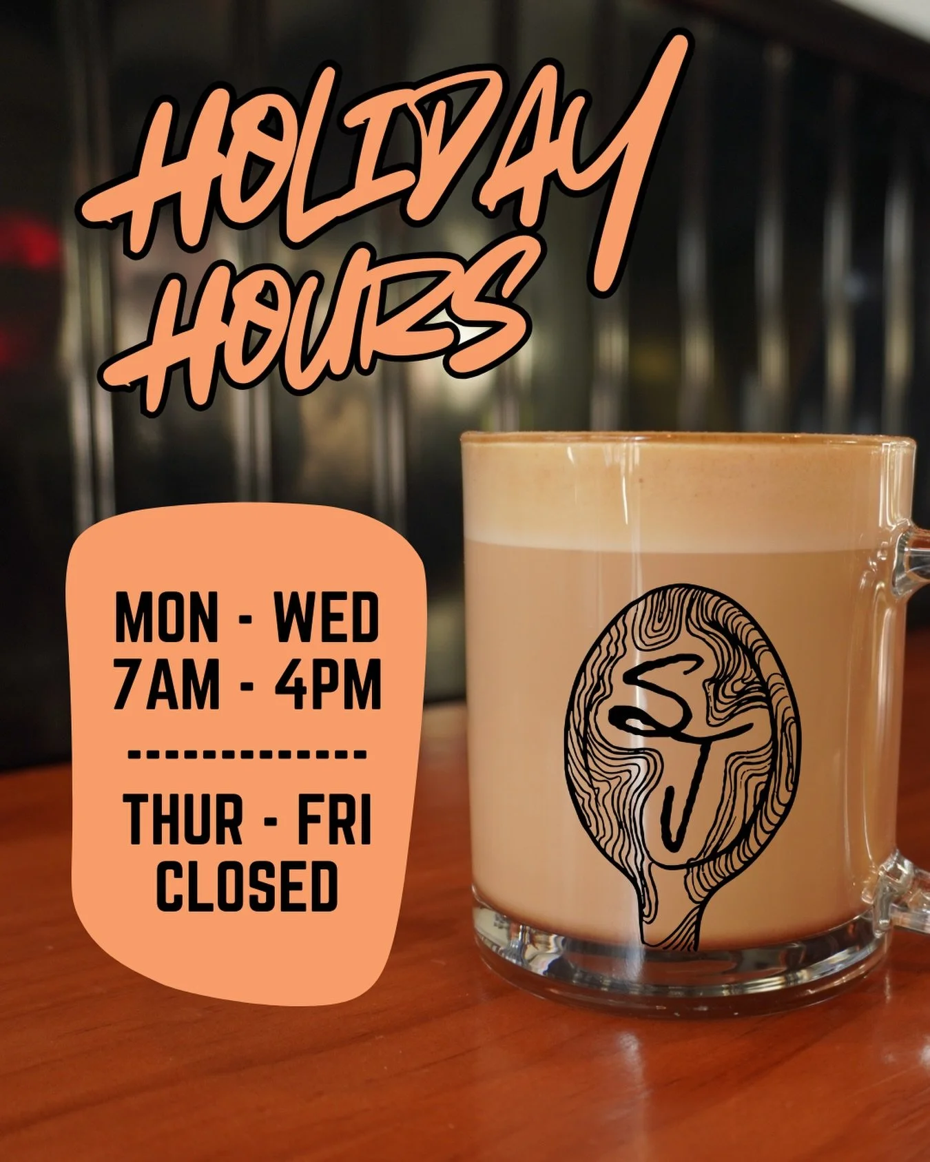 We're taking a holiday break this Thursday and Friday. Be sure to stop by this week to indulge in our November drink specials before they're gone. #sweetjeans #njcafe #newark #downtownnewark #happyholidays