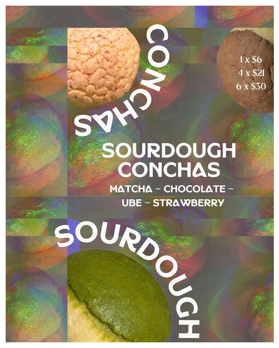 no lard, no artificial coloring, real flavors. a recipe honoring tradition with bold cultural fusions on the horizon. peppermint concha dropping soon? #sourdough #elpaso #bakery #masamadre #conchas #esponjas