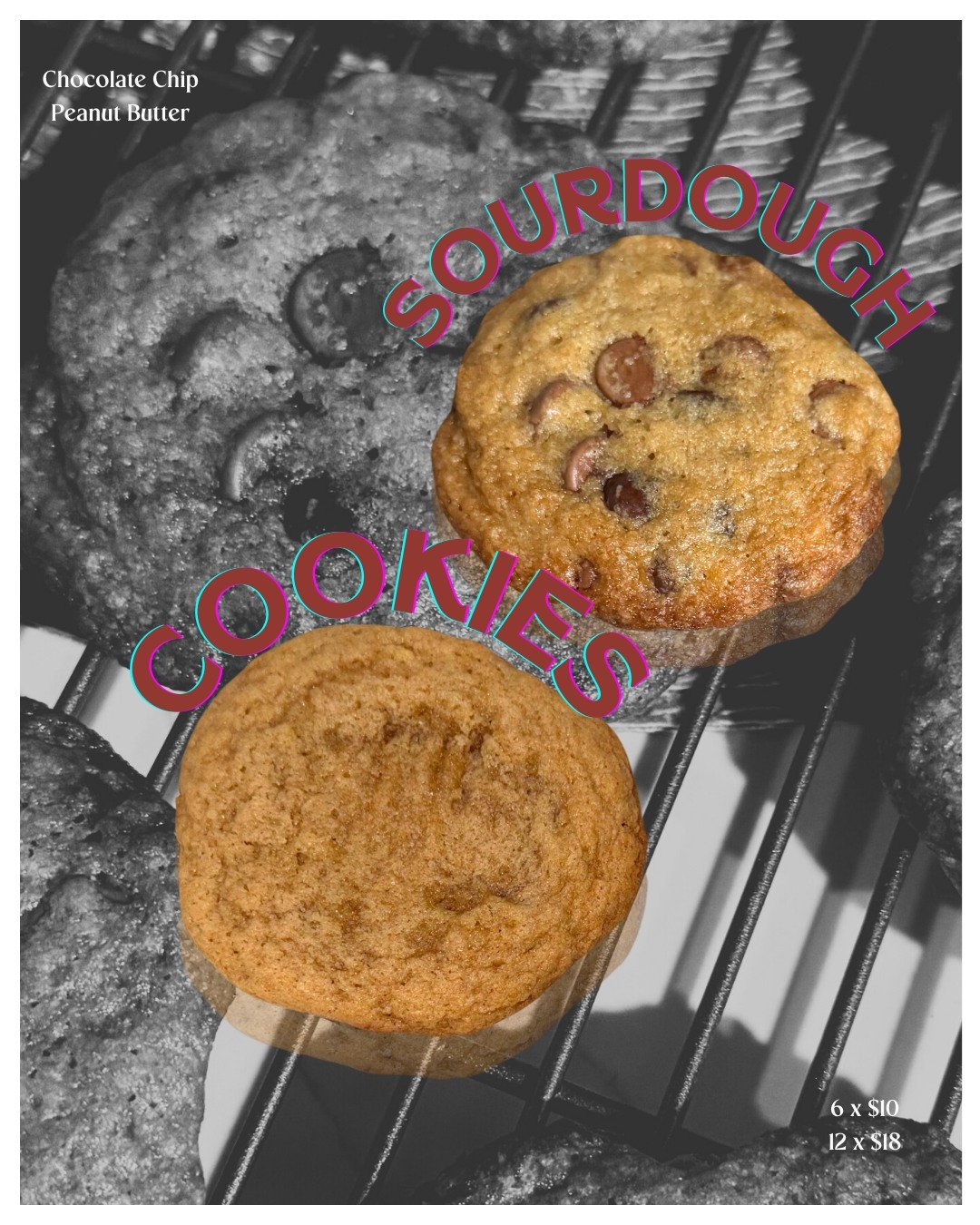 dutch chocolate. grassfed butter. slight sour, whole lot of sweet. #elpaso #homebakery #cookies #sourdough