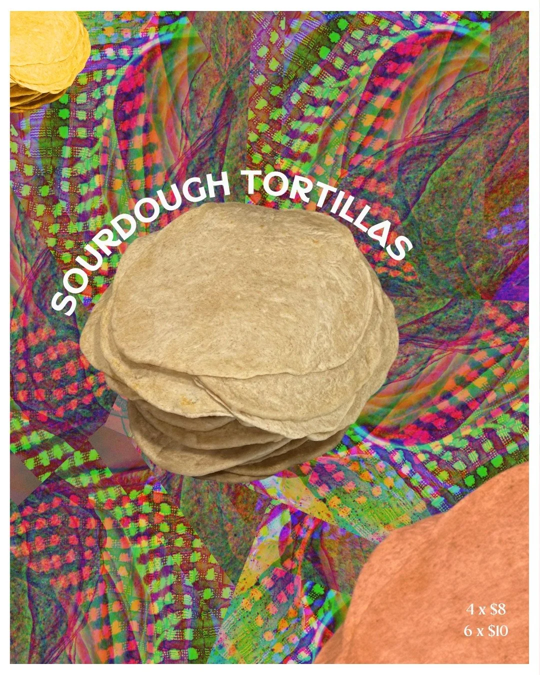 flour tortillas with extra depth of flavor from masa madre. great for diabetics, gluten intolerant, and flavor seekers #elpaso #bakery #tortillas #sourdough #masamadre