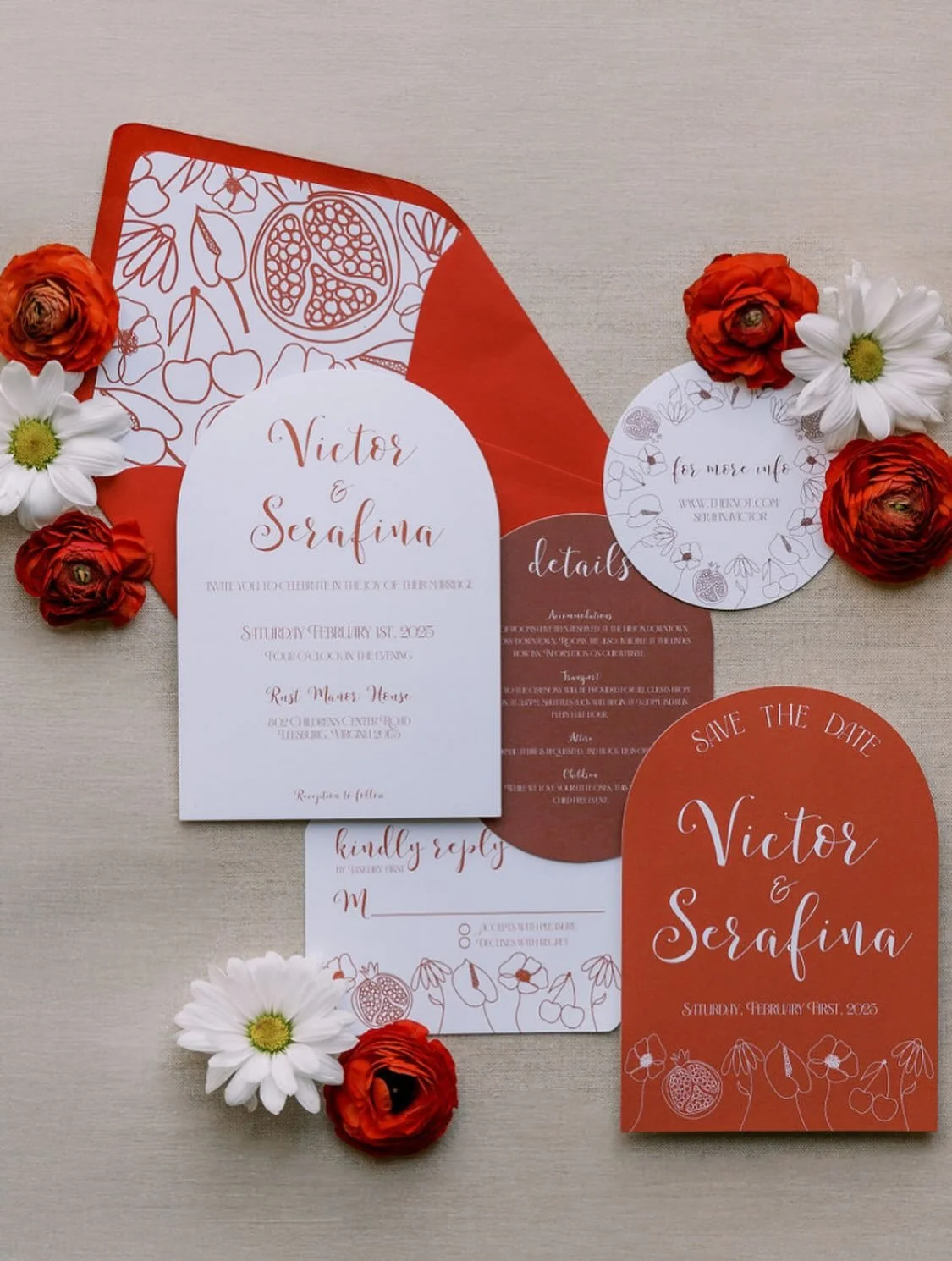 Happy Valentine&rsquo;s Day from two of my most thematic invitation suites ❤️🩷

Are we team RED: modern, asymmetrical, digital design?? 

Or team PINK: classic, uniform, watercolor design?? 

Would love to hear your thoughts! 

Photos and flatlays b