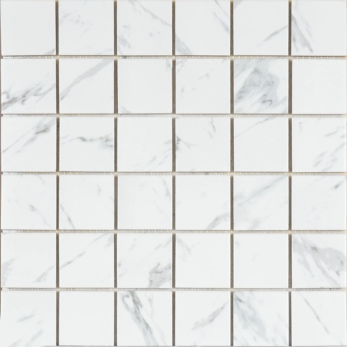 2" Square in Matte Carrara