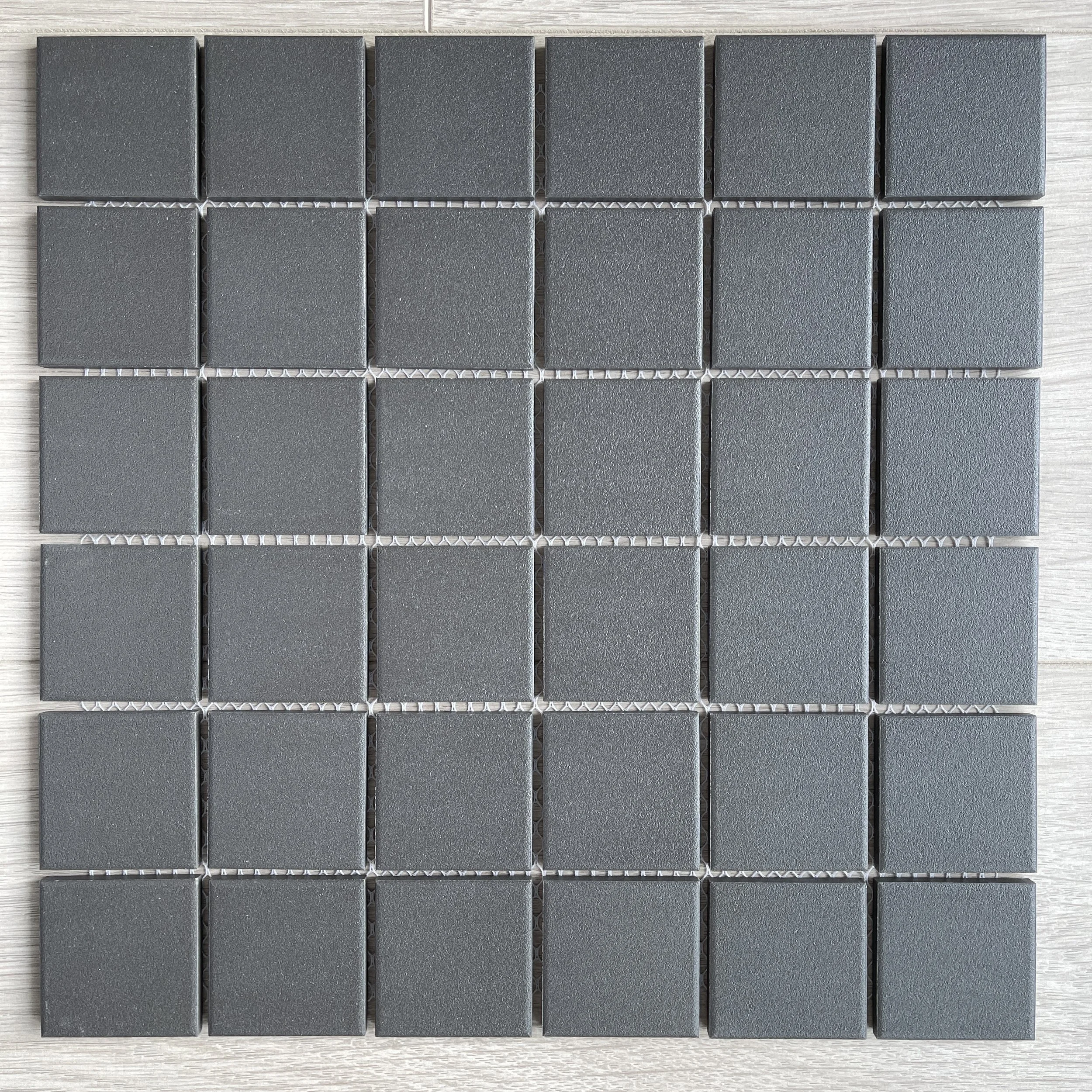 2” Square in Textured Charcoal