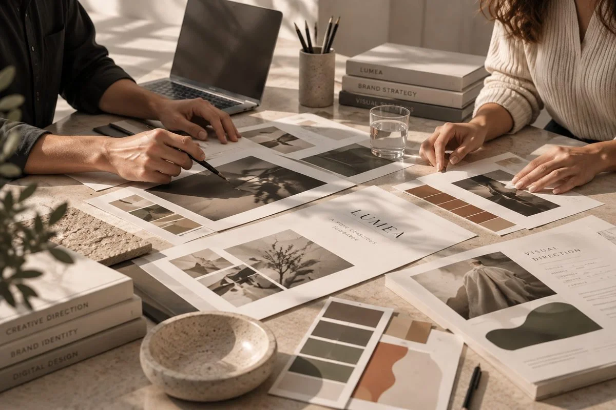 Brand review session at the LUMEA studio