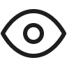 A simple black eye icon on a transparent background.