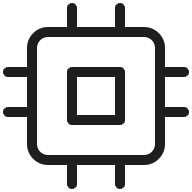Outline of a microchip or integrated circuit