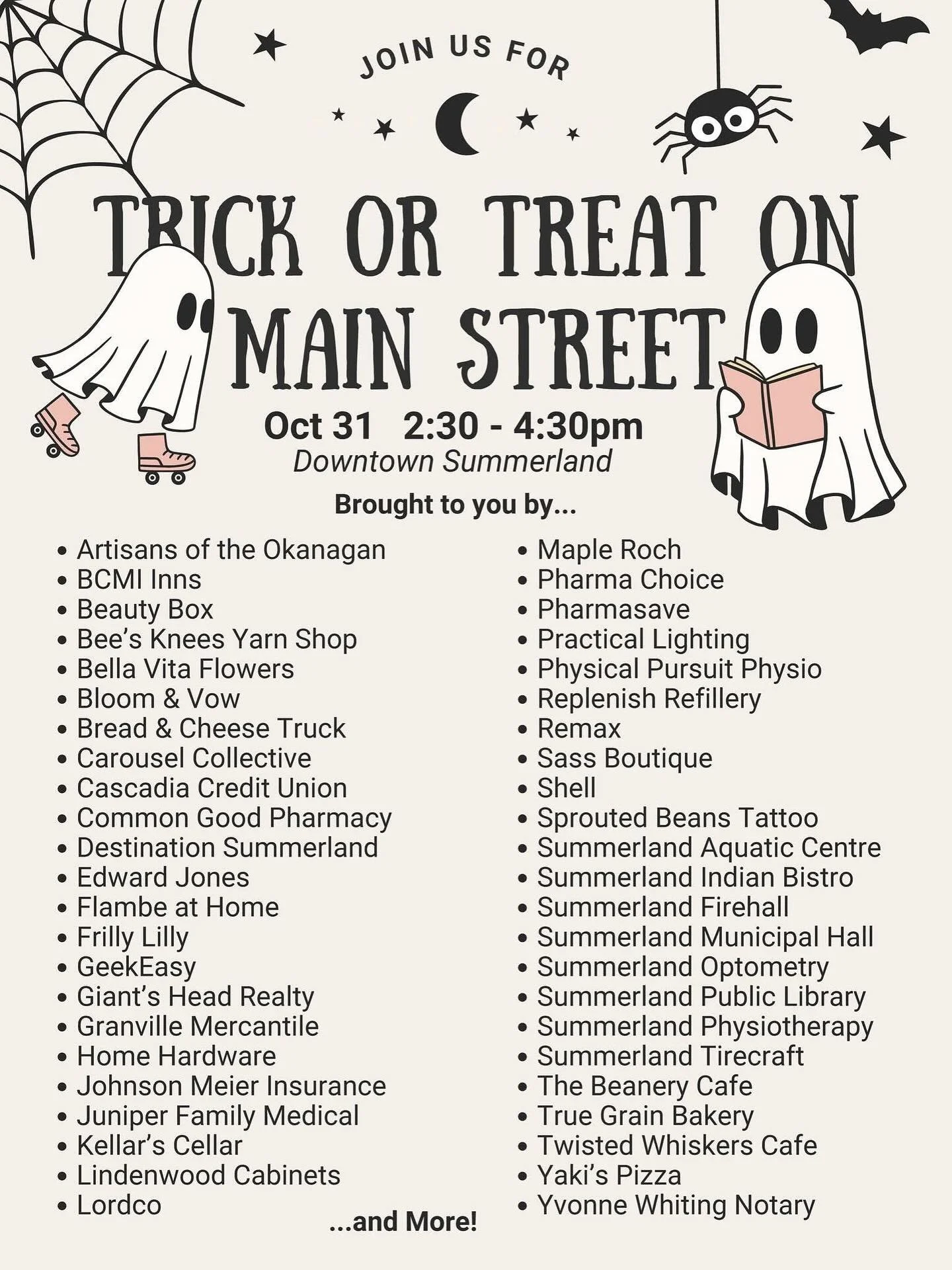 We can&rsquo;t wait to see all the awesome costumes tomorrow, come by the shop between 230-430 and get some treats!! We will also have a raffle for parents to enter to win a free hand tied bouquet 💐 #bloomandvow #summerland #happyhalloween