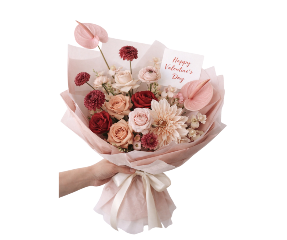 Valentines Hand-Tied Bouquet - Grande