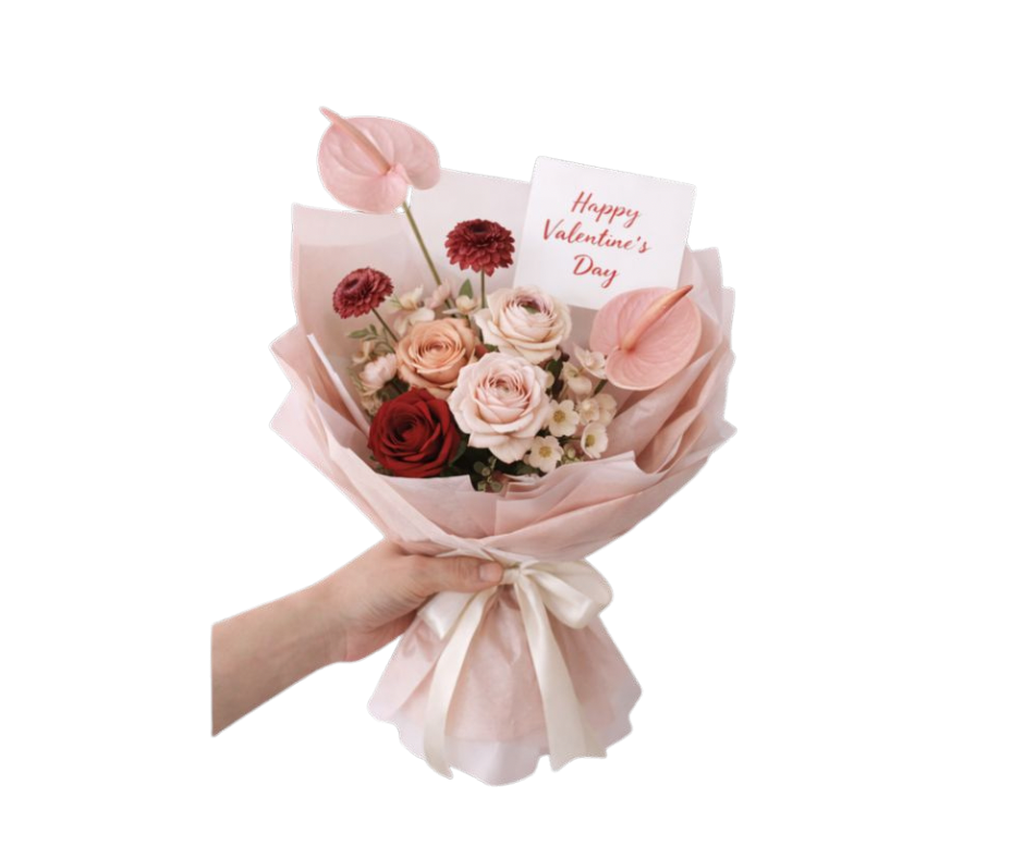 Valentines Hand-Tied Bouquet - Petite