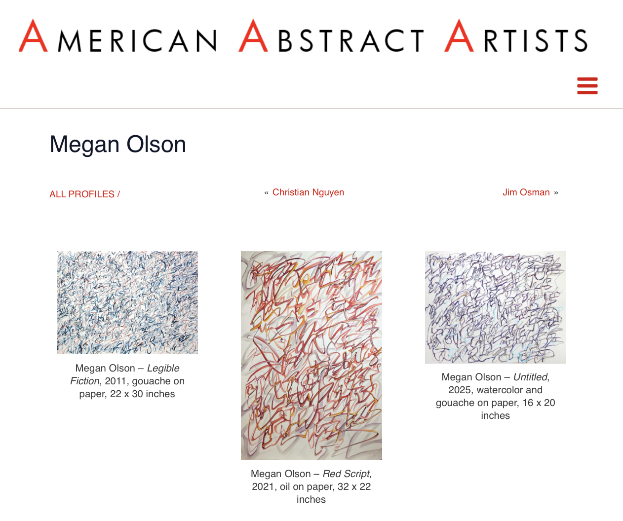 Inducted into American Abstract Artists, New York, NY