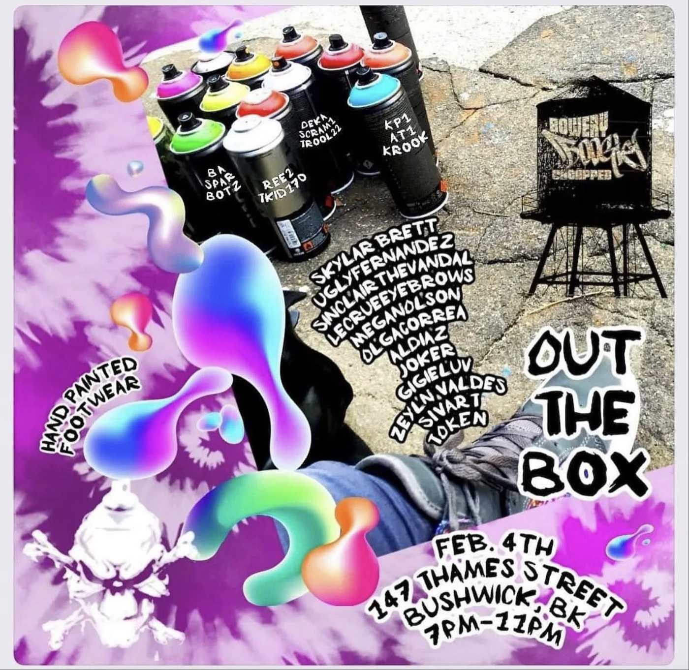 OUT THE BOX group show at Thames Art Center, Brooklyn