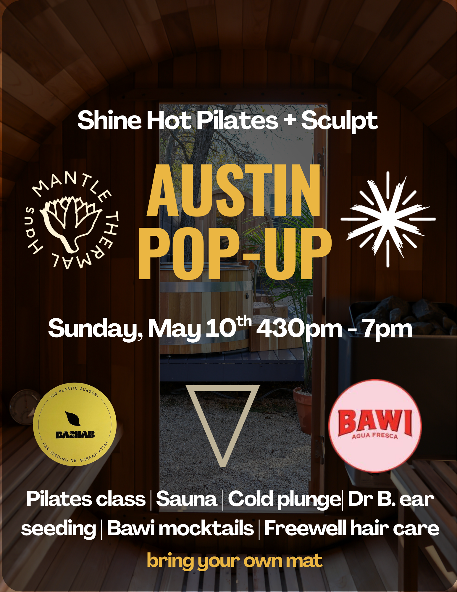 SHINE Hot Pilates - Outdoor Mat Pilates POP UP
