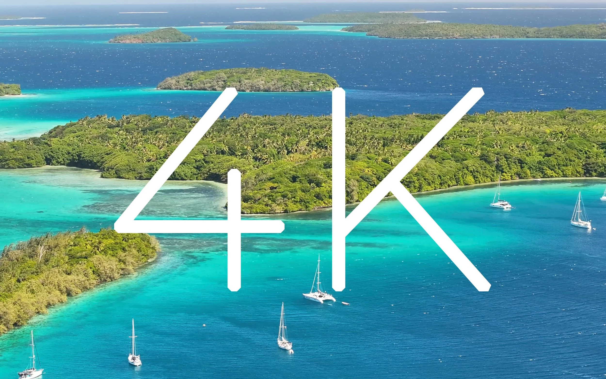 Tropical Aerial View of Vavaʻu Island with Boats, Islands & Crystal Clear Waters