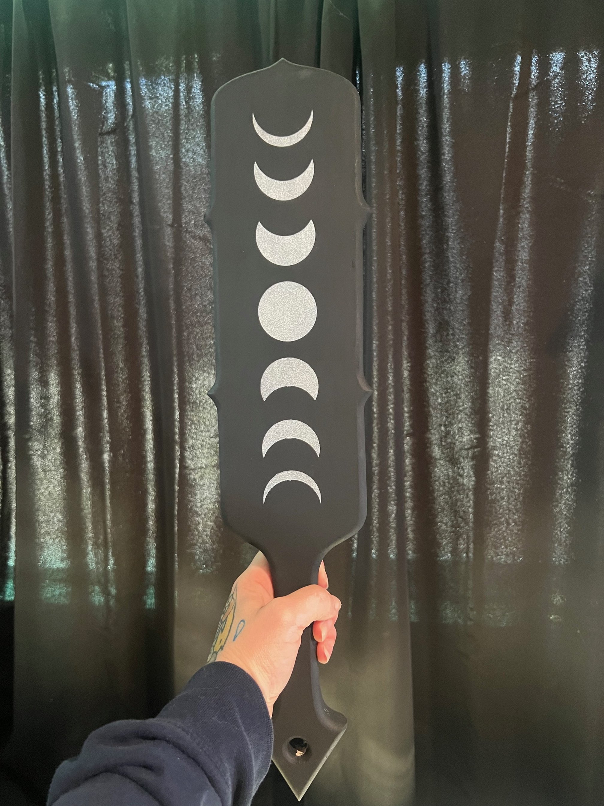 Black & Silver Moon Phase Paddle