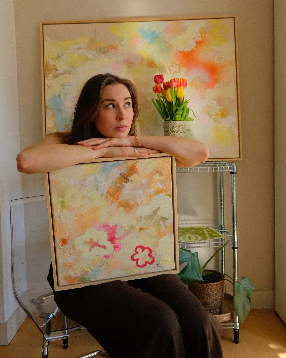 Artwork &bdquo;Radiate 2&ldquo; | Available | ☀️
43x43cm (framed)
Mixed Media 

Her big sister has already found a new home ☀️ Which room will &ldquo;Radiate 2&rdquo; brighten next? 
For more infos please reach out to me 💌

#abstractart #painting #s