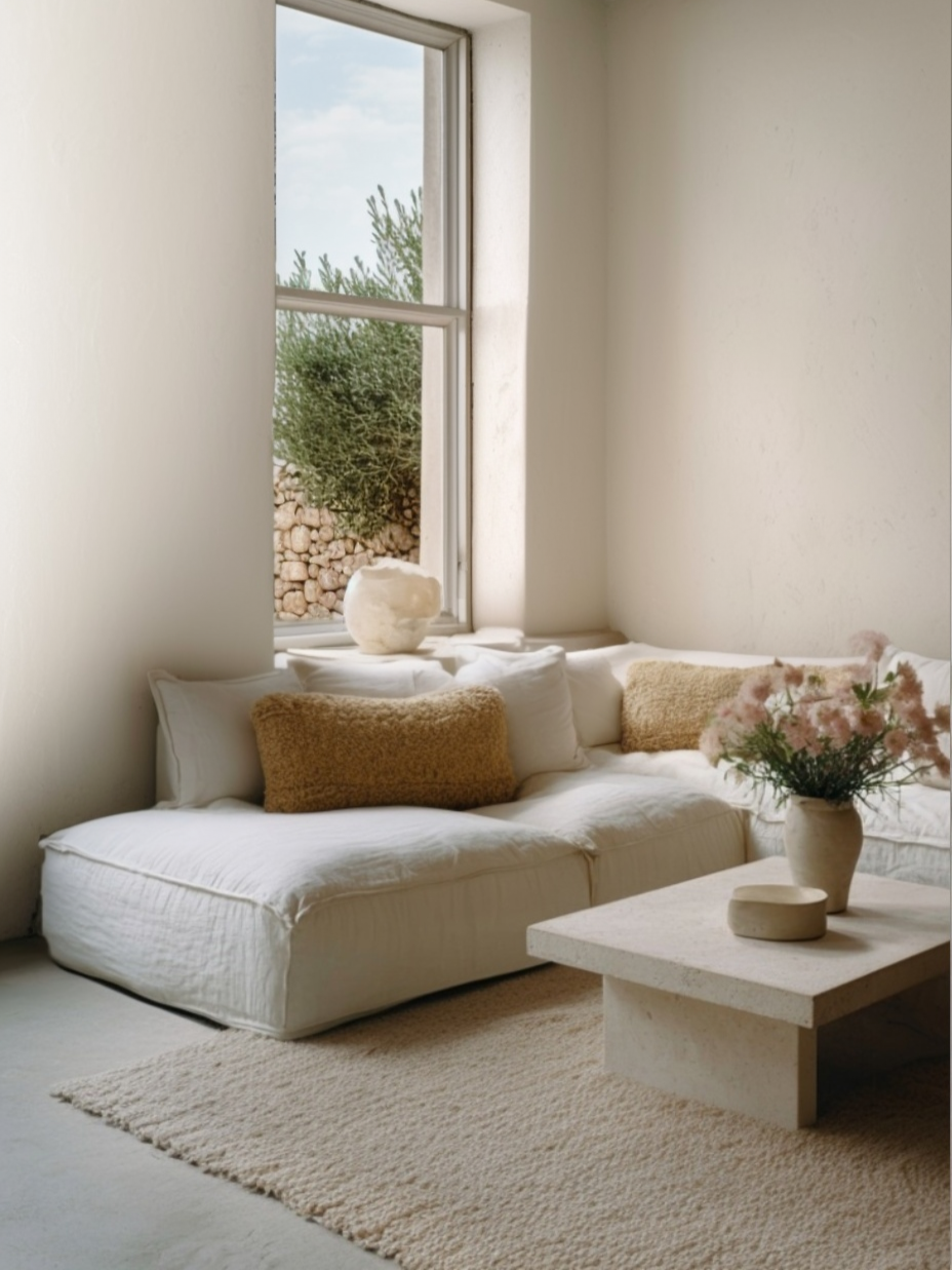 Decoración de vivienda en Ibiza sin reforma, transformación estética y funcional con mobiliario e iluminación.